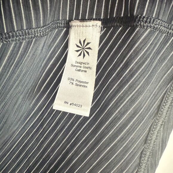 ATHLETA Lightweight Racerback Tank Top S Gray Heather Stripe Breathable EUC B12 - Picture 5 of 5